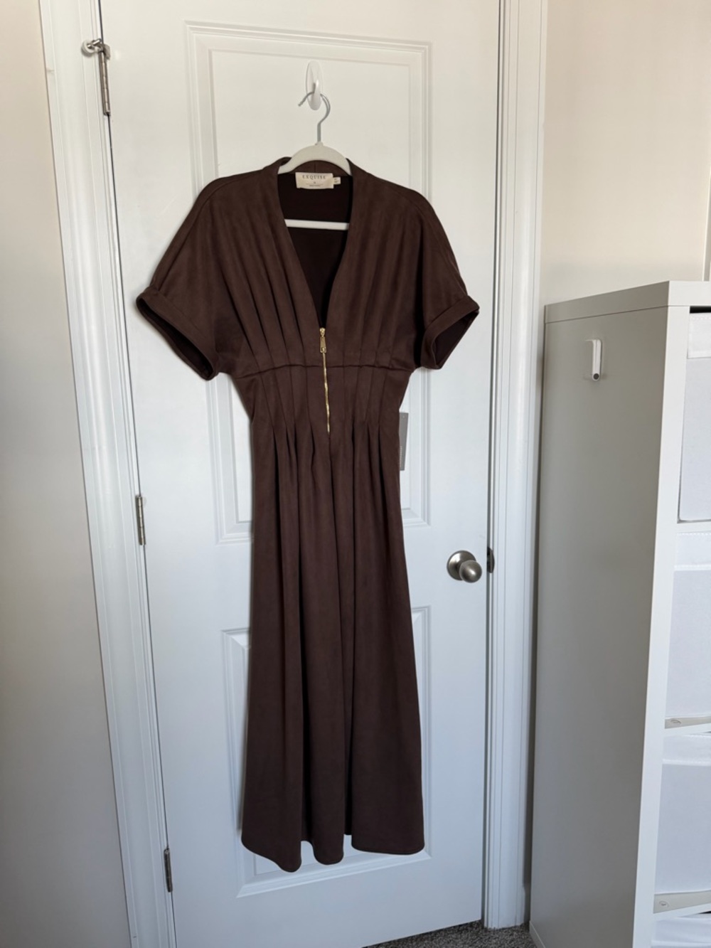 NEW Anthropologie Exquise The Tobie Faux-Suede Shirt Dress - Picture 4 of 10